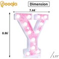 thumbnail image 4 of Carpa LED Pooqla con letras marquesinas, color rosa claro, funciona con pilas, 4 of 6