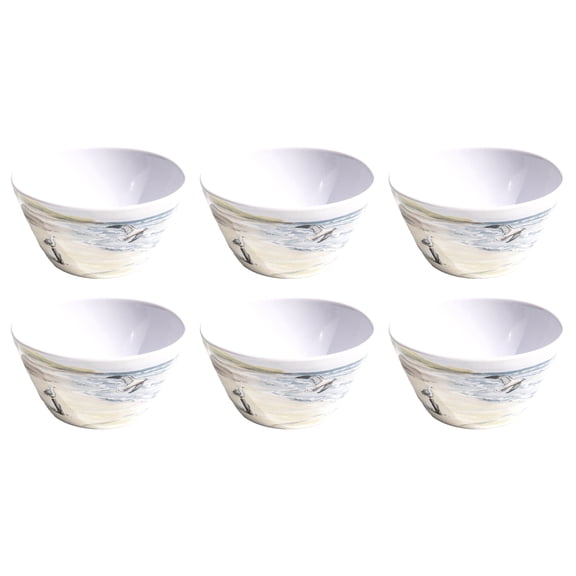 By the Shore Melamine Cereal Bowl - White - 5.9" - Set of 6