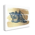 thumbnail image 5 of Stupell Industries Nautical Navy Blue Husk Golden Banded Pattern,48 x 36, Design by Bluebird Barn, 5 of 5