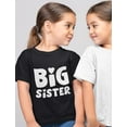 thumbnail image 3 of Tstars Girls' Big Sister T-Shirt - Cute Birthday Announcement Tee - Size L - Black, 3 of 6