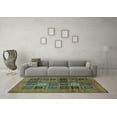thumbnail image 3 of Ahgly Company Indoor Rectangle Abstract Light Blue Modern Area Rugs, 6' x 9', 3 of 4