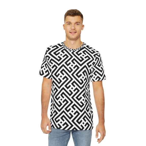 Geometric Men's Polyester Tee (AOP)