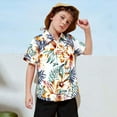 thumbnail image 2 of TAIAOJING Boys Shirt Summer Casual Floral Print Short Sleeve Shirt For Kids Beach Vacation Party School Outfits Sets Toddler To Youth Stylish Comfortable Breathable Fabric Trendy 9-12M, 2 of 4