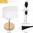 thumbnail image 2 of Oumilen Gold Modern Desk Lamp with Metal Base White Shade, 2 of 6