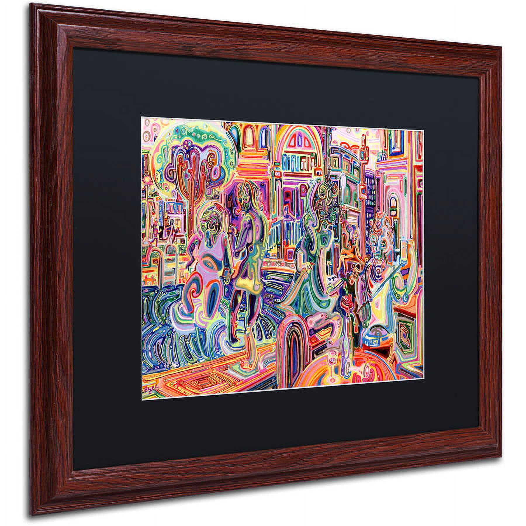 Trademark Fine Art "Cells" Canvas Art by Josh Byer, Black Matte, Wood Frame