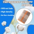 thumbnail image 5 of AUQ Wash Gags for Body,Soft Fluffy Cotton Loop Wash Cloths,Colorful Ribbon Accent Texture Hand Towels for Bathroom,Orange,29.53*13.78*0.39in, 5 of 7