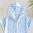 thumbnail image 4 of Gubotare Toddler Girl Swim Cover Up Toddler Terry Swim Cover Up Boys Girls Swimsuit Coverup Zip Up Bathing Suit Wraps Hooded Bathrobe Baby Beach Essentials 5T 6T (Light Blue,5-6 Years), 4 of 4