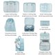 thumbnail image 4 of Bolsas de almacenamiento 8PCS Set Organizador de viaje Maleta Conjunto de embalaje Estuches de almacenamiento Organizador de equipaje portátil Ropa, 4 of 8