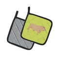 thumbnail image 2 of Caroline's Treasures Charolais Cow Green Pair of Pot Holders, 2 of 3