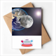 thumbnail image 1 of Blue Earth planeta blanco luz blanca Tarjetas de cumpleaños en sobres en blanco, 1 of 4