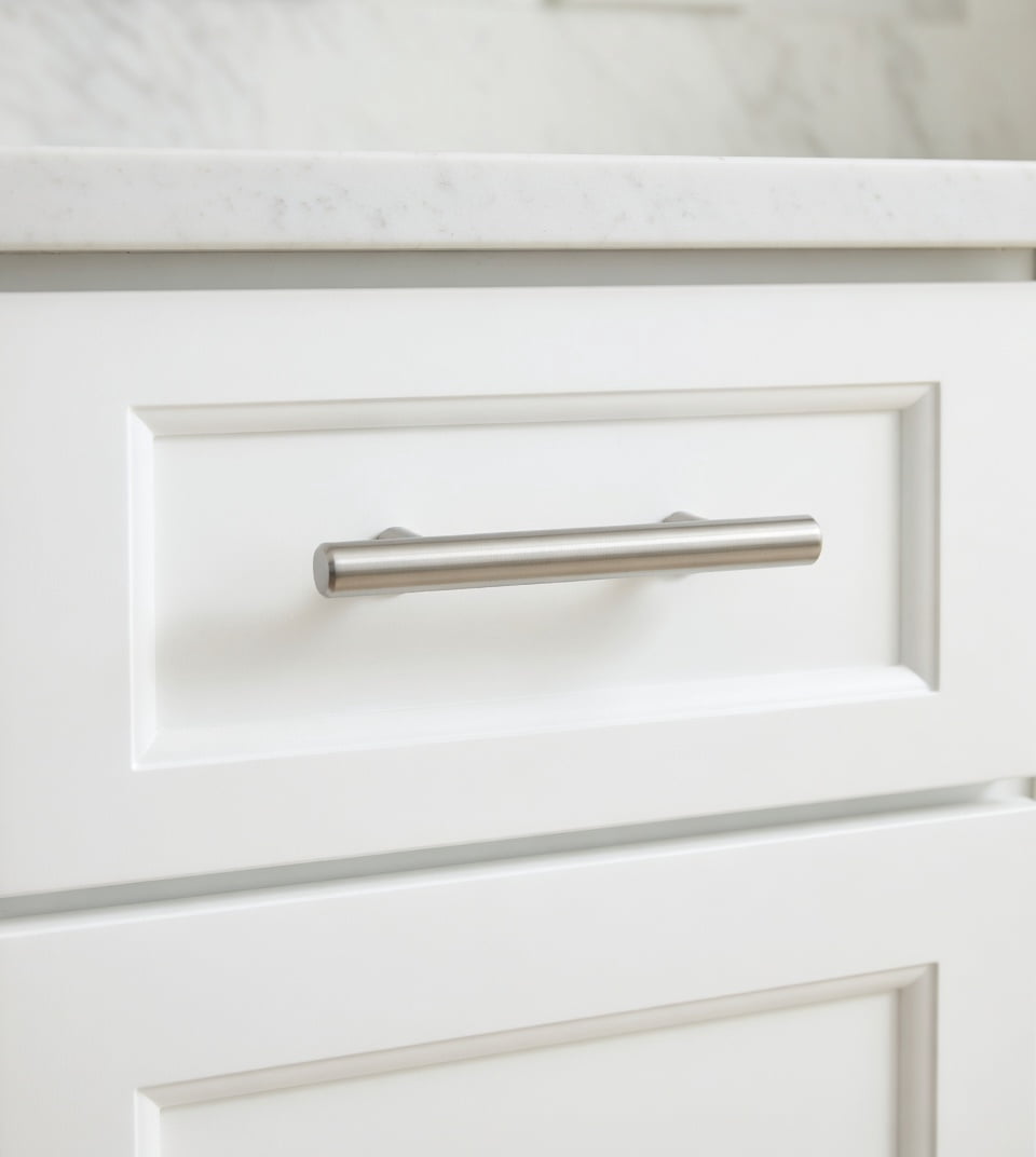 Premium Satin Nickel Cabinet Pulls - 25 Count Jumbo Pack, 3 Inch Hole Center Solid Steel Hardware for Kitchen and Bathroom Drawers, Weighted Professional Quality with Dual Screw Sizes