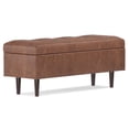 thumbnail image 1 of Shay Ottomane de Rangement Moderne de 48 Po de Large en Similicuir Brun Selle Vieilli, 1 of 8