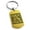 Gold, variant on Stainless Steel Letter A Initial Floral Box Monogram Engraved Engraved Dog Tag Keychain Keyring