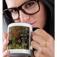thumbnail image 2 of 3drose, Poppies by Robert Vonnoh Impressionist Flower Garden, 11oz Two-tone Black Mug, 2 of 6