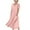 Pink, variant on Diufon Girls Cotton Linen Dress Oversized Short Sleeve Crewneck Dress Casual Loose Dress with Pockets
