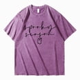 thumbnail image 5 of Towmus Women Plus Size Blouse Graphic Halloween Cute Casual Letter T-Shirt Short Sleeve Funny Top Tees, 5 of 6