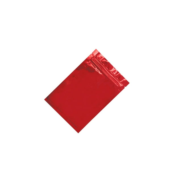 ziyahi 100 Pcs Sacs en Aluminium Conteneurs Cosmétiques Étanches Sacs d'Emballage Rouge 10x15cm Rouge 12x18cm