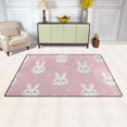 thumbnail image 5 of Non-Slip Area Rug 60"x39" Indoor Washable Floor Mats Carpet Printed for Living Room, Bedroom, Home Decor Pink Cute Bunnies, 5 of 7