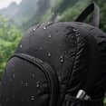 thumbnail image 3 of Waterproof Foldable Backpack 16.5 in, Lightweight Nylon Packable Travel Backpack with Zipper Pocket and Bottle Holders for Hiking Gym Vacation Travel and Carry On Use (Black), 3 of 5