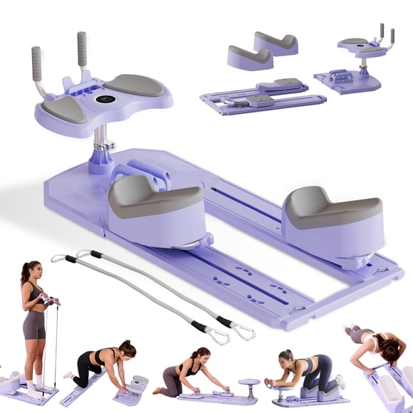 IMFIT Pilates Reformer Max All-in-One Home Gym | Foldable Pilates Board with Resistance Bands and Stability Handlebar | Core Strength Flexibility Full Body Workout Equipment for Home Fitness