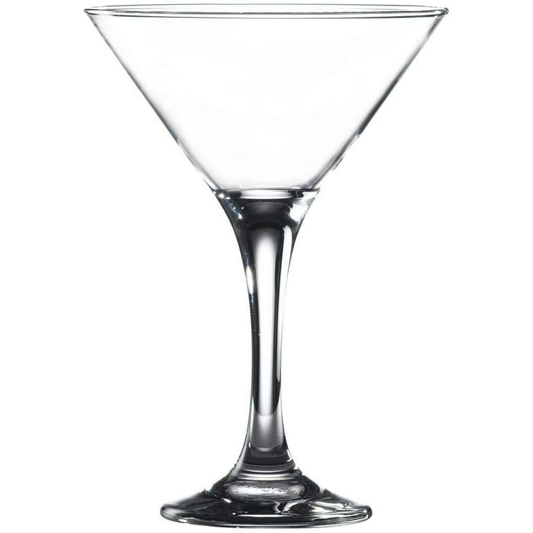 Madison Martini Glasses, 6 Ounce | Perfect for Parties, Weddings, and Everyday Thick and Durable Construction Dishwasher Safe Set of 12 Clear Glass