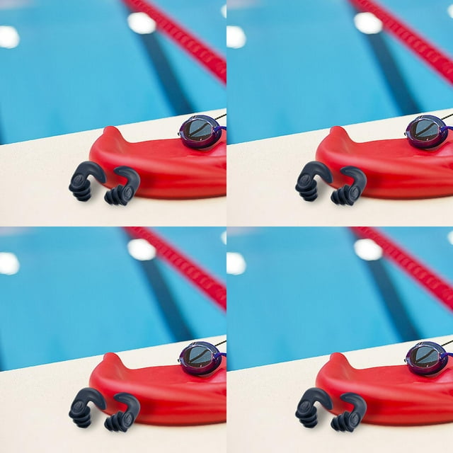 4 Paires de Bouchons d'Oreilles de Natation pour Adultes - Bouchons d'Oreilles en Silicone Réutilisables et Étanches pour Surf, Plongée, Sports Nautiques en Piscine, Protection Douce et Confortable pour la Douche, Activités de Plage et d'Océan