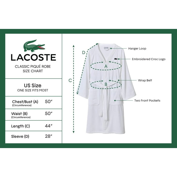 Lacoste Classic Pique Robe 100 Cotton One Size White Walmart