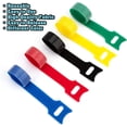 thumbnail image 4 of Cable Ties Reusable 120PCS Adjustable 6 Inch Cord Ties Fastening Wire Straps Cable Organizer Wire Ties Hook Loop Cable Management Cord Organizer for Electronics Home Office PC TV Organizing (5 Colors), 4 of 5