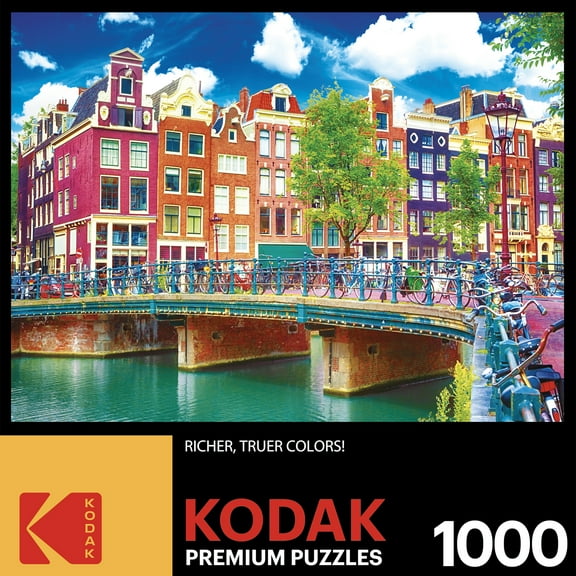 Cra-Z-Art Kodak 1000-Piece Waterfront Buildings Amsterdam Adult Jigsaw Puzzle