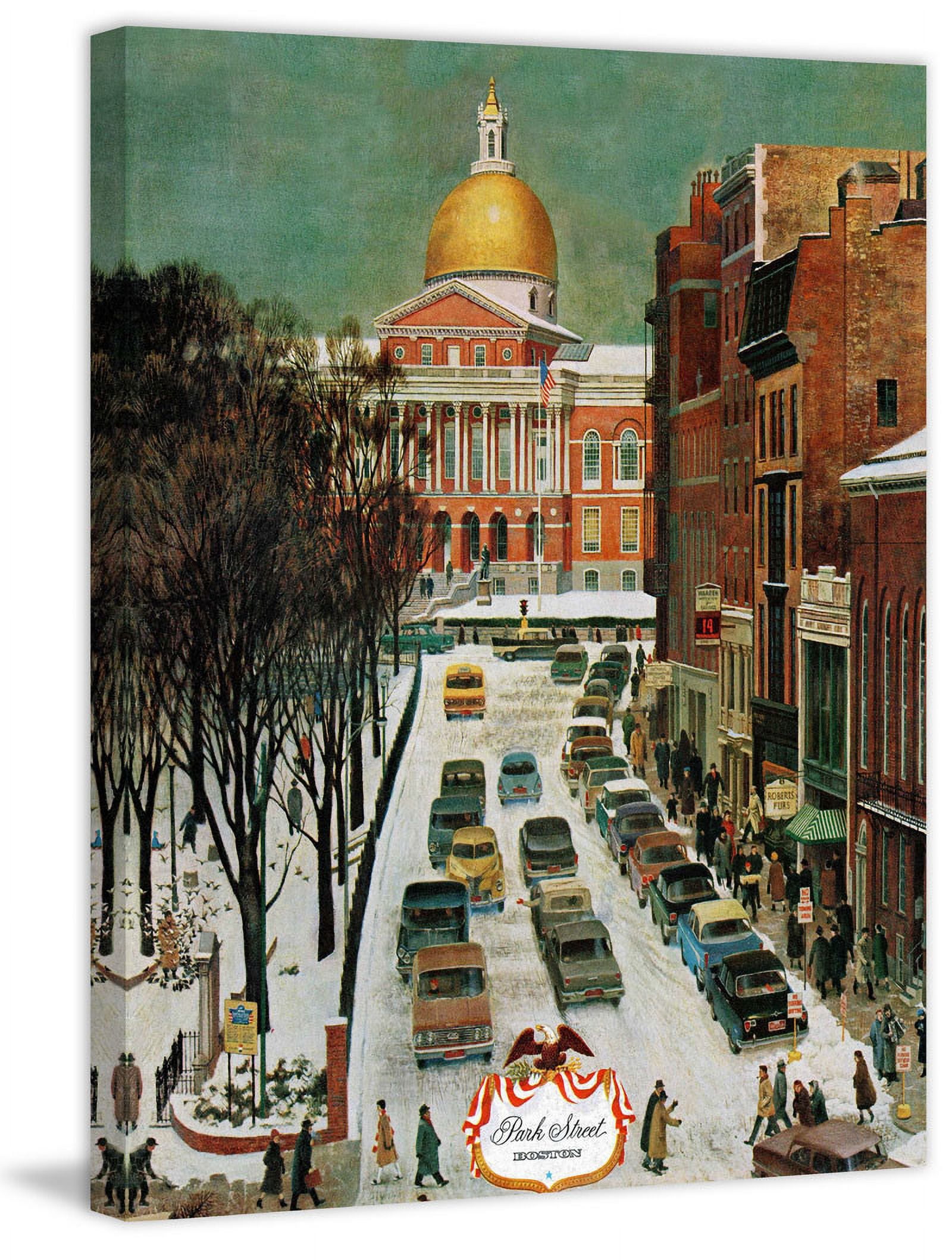 Marmont Hill "Park Street, Boston" by John Falter Painting Print on Canvas