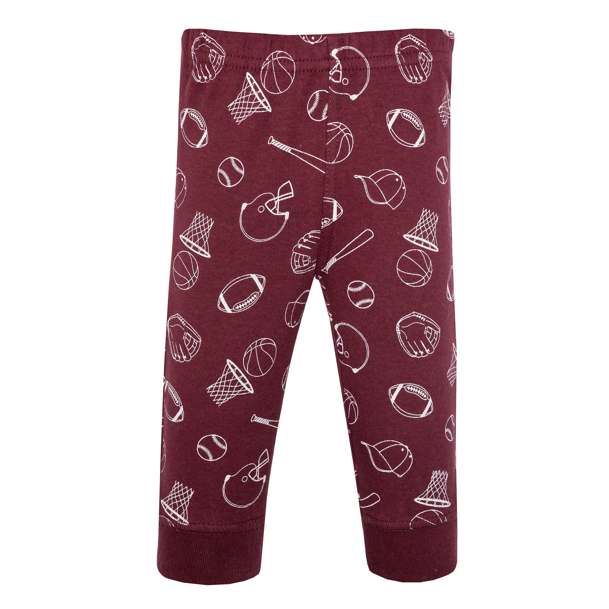 Hudson Baby Boy Cotton Pants and Leggings, Varsity Sports Stripe, 6-9 Months