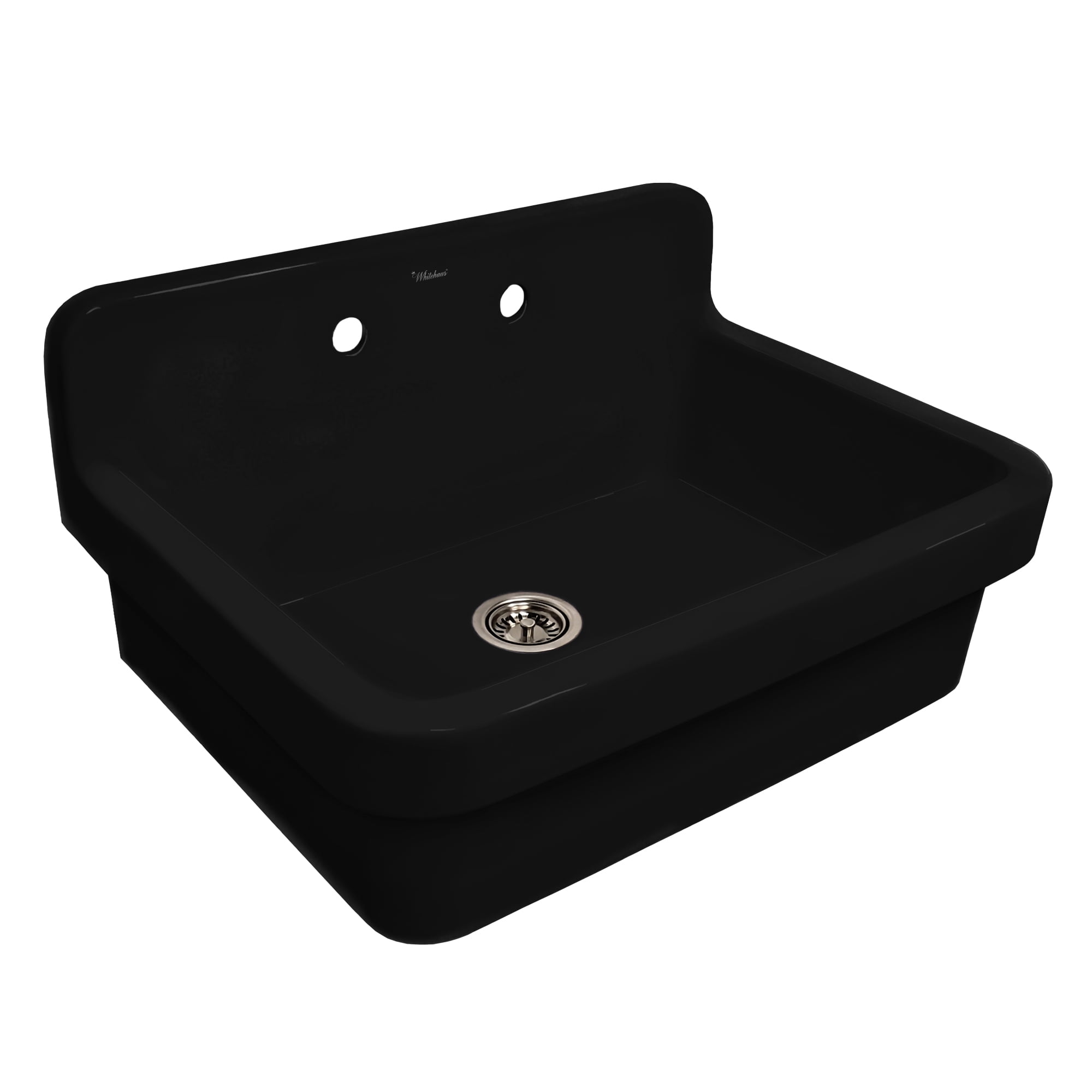 Old Fashioned Country Fireclay Utility Sink with High Backsplash