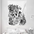 thumbnail image 1 of Hunting Tapestry, Hunting Dogs in the Forest Monochrome Drawing English Pointer and Setter Breeds, Wall Hanging for Bedroom Living Room Dorm Decor, 60W X 80L Inches, Black White, by Ambesonne, 1 of 2
