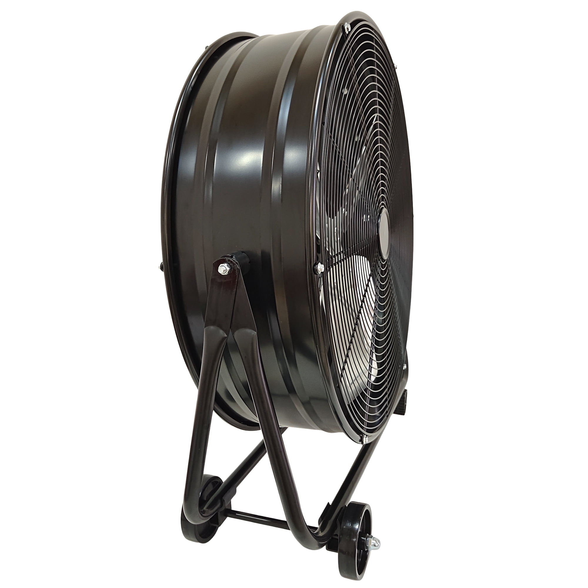 MAYEERTY 24in Metal Industrial Drum Fan, 2-Speed Copper Motor Aluminum Blades, 10250 CFM High Velocity for Garage Warehouse