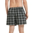 thumbnail image 6 of Onimisc Men's Woven Boxer Shorts Cotton Plaid Boxers for Men Underwear with Button Fly, 6 Pack, 6 of 9