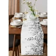 thumbnail image 4 of Ldtrchee Grey Botanical Table Runner 70 Inches, Weeping Eucalyptus Leaves Watercolor Bed Runner Dresser Scarves Tabletop for Indoor Outdoor Parties/Ceremony/Banquet, 13" x 70", 4 of 8