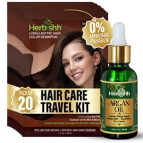 Herbishh Dark Brown Color Shampoo for Gray Hair, Hair Dye Shampoo 3 in 1, 100% Grey Coverage for Men & Women, Long-lasting & Travel-friendly, Ammonia-free, 30 ml (Pack of 20)