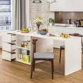 thumbnail image 2 of WIAWG Kitchen Island Storage Cabinet with Drawers and Open Shelves, White, 2 of 8
