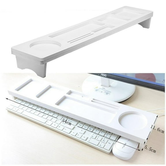 TEHAUX White Desktop Tray Organizer for Office and Home, Multi-Purpose Storage Solution for Desk Accessories