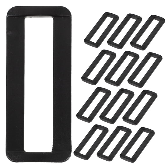 WRITWAA Rectangle Belt Buckle Black Plastic For Professional Users Diy Craft Projects 100Pcs