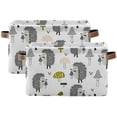 thumbnail image 2 of Coolnut Cute Hedgehog Mushroom Storage Bin for Toy Storage Basket Dirty Clothes Sundries Office Home Closet Organizer Shelf Cube Box Waterproof Laundry Basket Decor Gifts, 2 of 7