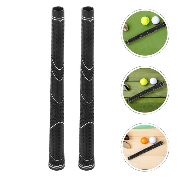 LIFKOME 2-Pack Black Rubber Anti- Golf Grips for Professional and Casual Golfers, and Comfortable