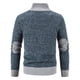 thumbnail image 3 of Suéter de otoño e invierno para hombre, cárdigan grueso con cuello alto (talla azul-XL), 3 of 3