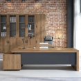thumbnail image 4 of Corner L Shaped Office Desk Drawers European Monitor Reception Computer Desks Storage Supplies Mesa De Computador Furniture My Lux Decor Round, 4 of 20