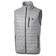 thumbnail image 2 of Men's Cutter & Buck Gray West Virginia Mountaineers Big & Tall Rainier PrimaLoft Eco Full-Zip Puffer Vest, 2 of 3