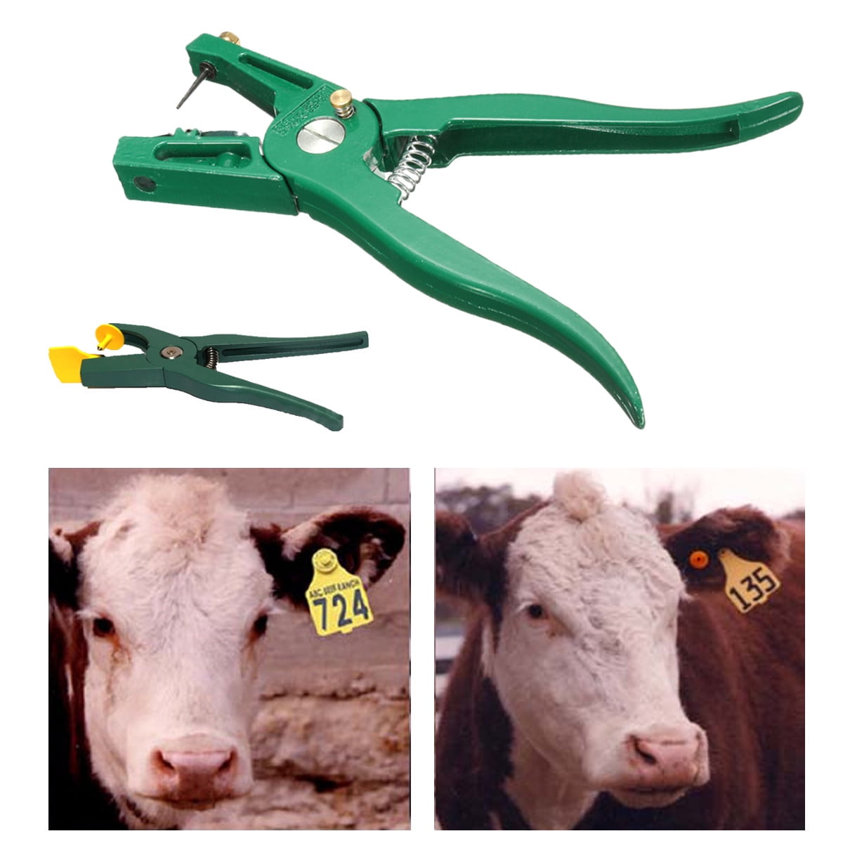Cattle Livestock Ear Tag Plier Puncher Applicator Tagger Identification Pig Goat 