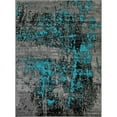 thumbnail image 2 of HR HANDCRAFT RUGS HR Modern Contemporary Abstract Area Rug Turquoise - 7'8" X 10', 2 of 5