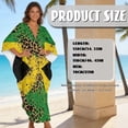 thumbnail image 7 of Xixirimido Jamaica Flag Leopard Print Women Kaftan Dresses Plus Size Swimsuit Coverup Batwing Sleeve Summer Bathing Suit Caftan Loungewear Beach Cover Up, 7 of 7