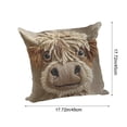 thumbnail image 3 of Highland Cow Print Throw Pillow Cover,Short plush Decorative Square Pillpw Case Decor, Farmhous Decor Vintage Country Art for Gift, Lumbar Pillows Case, Cushion for Sofa Couch Bed, 3 of 6
