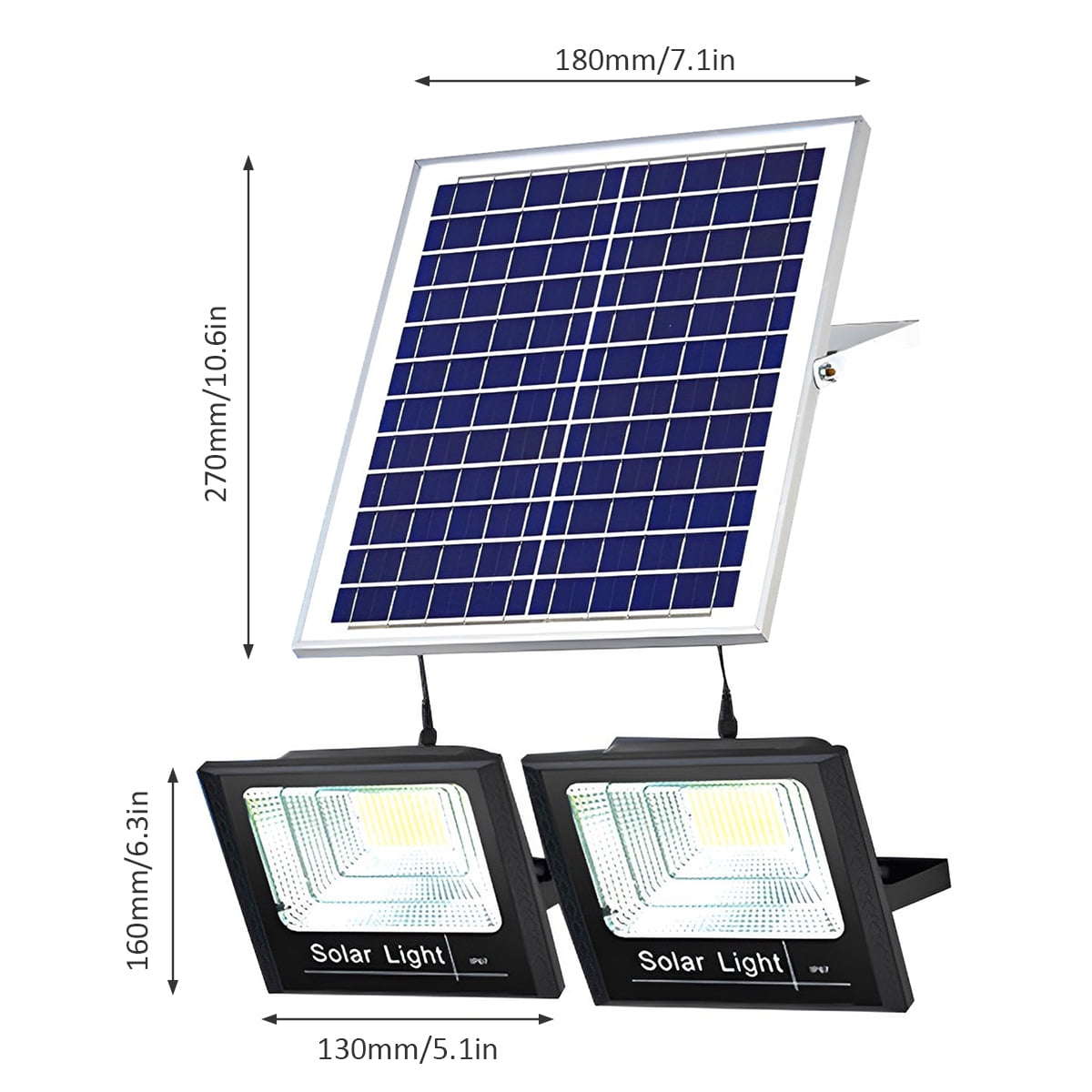 Evjurcn Solar Wall Light High Brightness Light Sensor Solar Spotlight with Remote Control and Timing Function Outdoor Solar Flood Lights IP67 Waterproof Solar Light Reusable for Garden Garage Patio